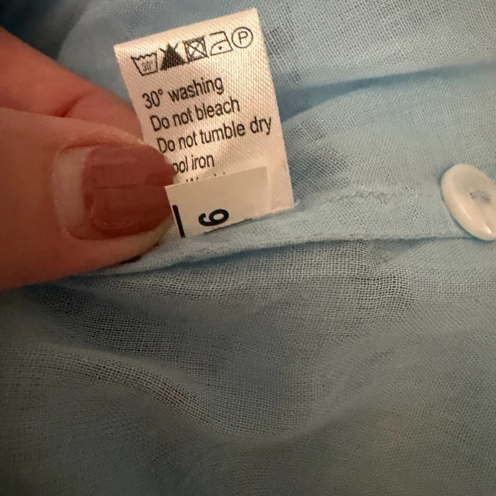 Banjanan FlLight Blue Floral Print Tiered Maxi Dress Women’s Medium - Picture 8 of 8